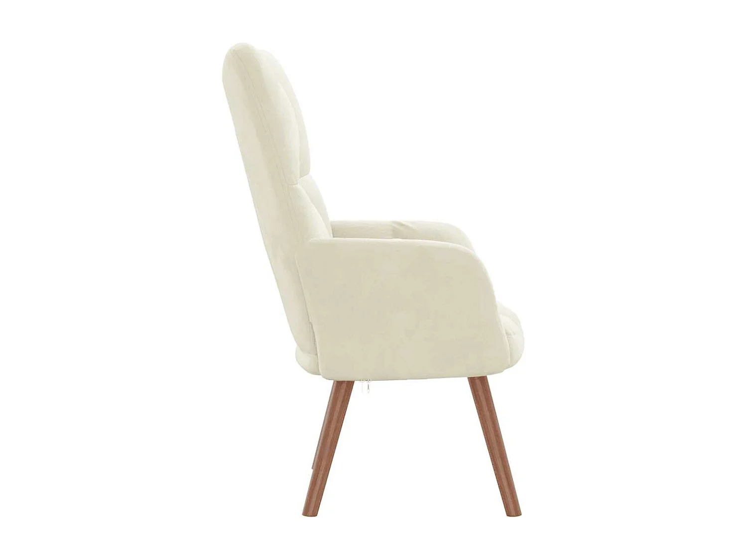 Chaise de relaxation-Fauteuil de Salon Blanc crème Velours SHL3563