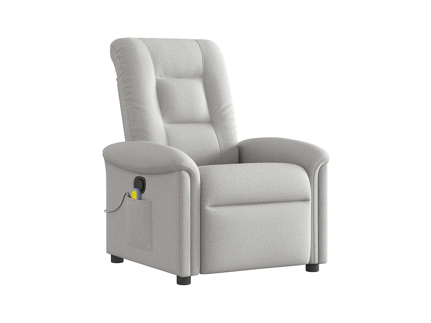 Fauteuil inclinable-Chaise de relax-Fauteuil de Massage gris nuage tissu SHL4134