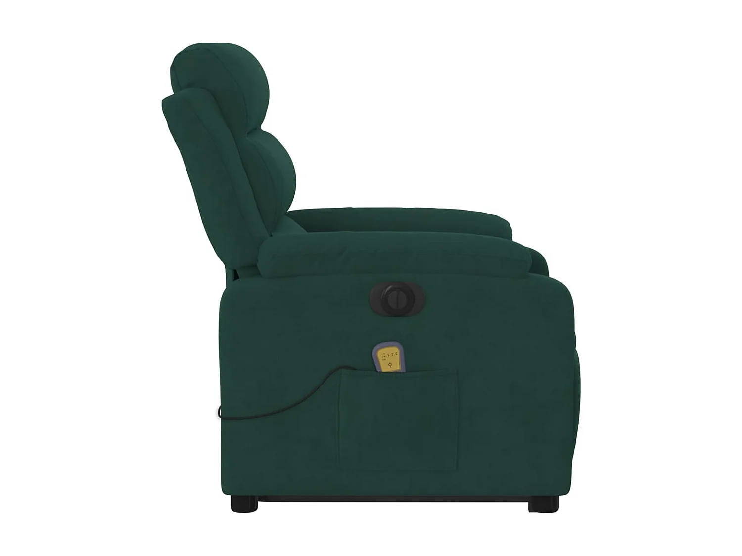 Sillón de salón | Silla | Sillón masaje reclinable elevable terciopelo verde oscuro SHL8961