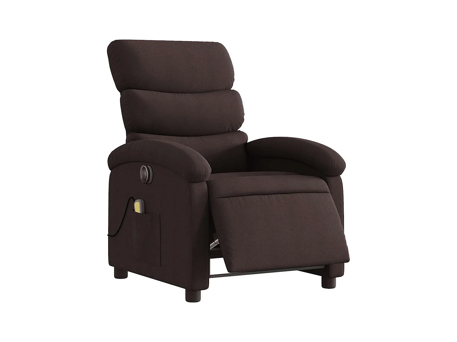 Sillón de relax | Sillón reclinable de masaje eléctrico tela marrón oscuro SHL9759