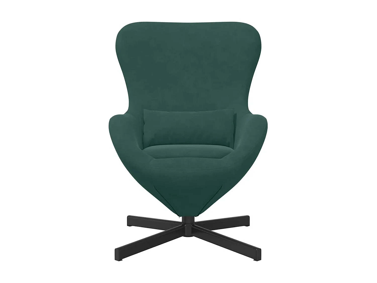 Eiersessel | Relaxsessel indoor Dunkelgrün 63x73x90 cm Samt SHL47339