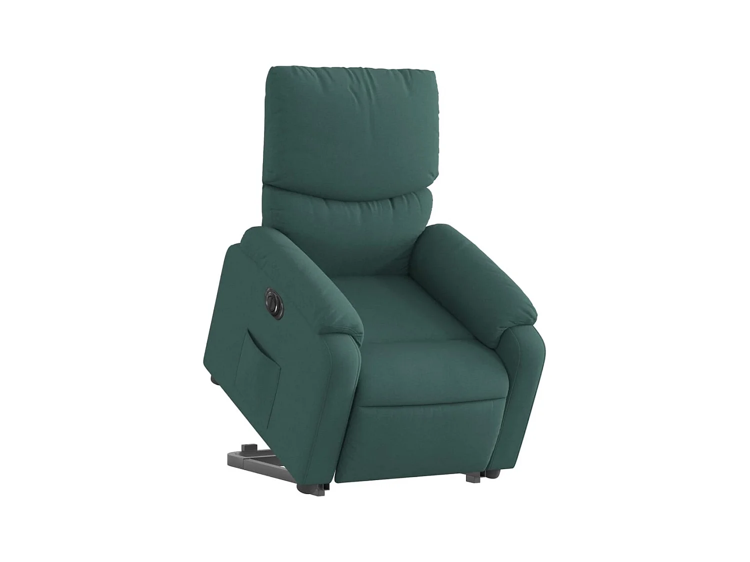 Silla de relax | Sillón eléctrico reclinable elevable de tela verde oscuro SHL3886