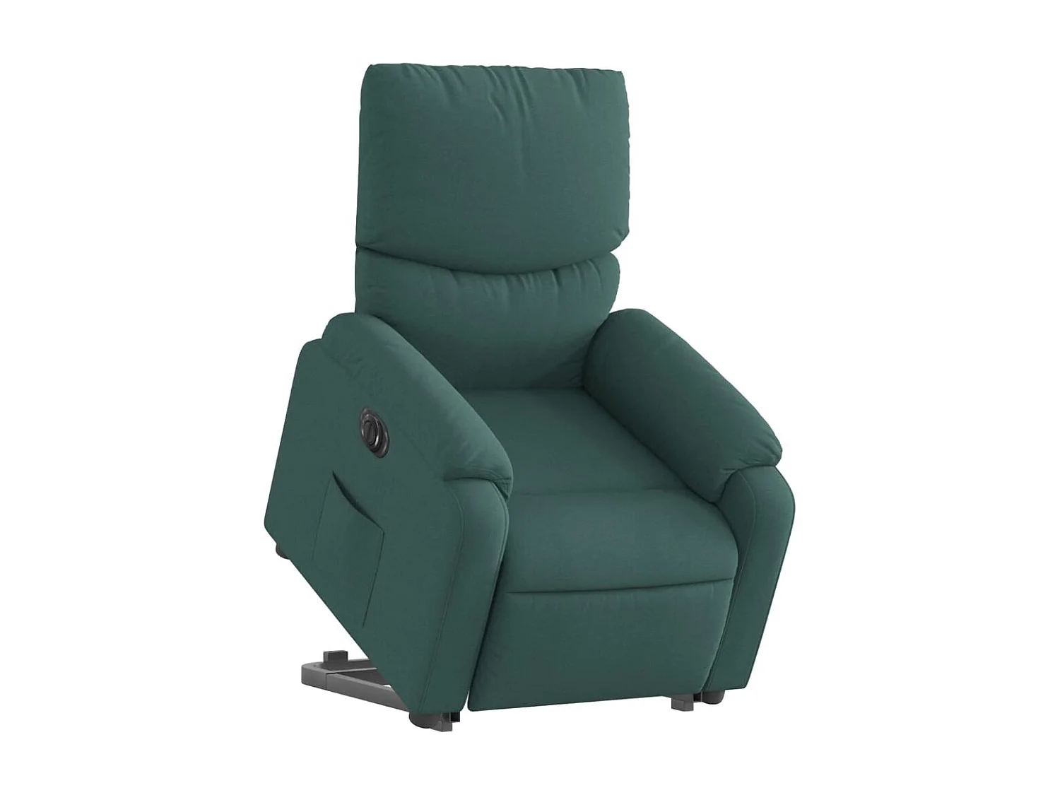 Fauteuil inclinable électrique-Chaise de relax-Fauteuil salon vert foncé tissu SHL1067