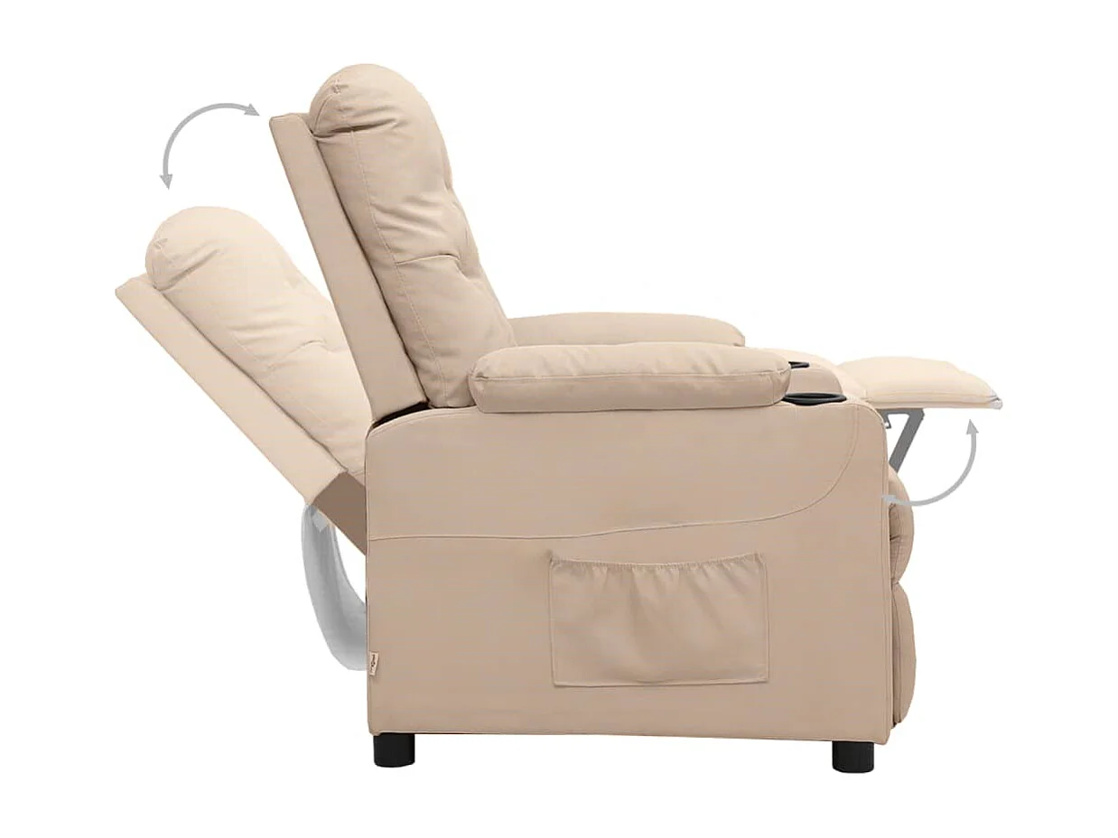 Silla de relax | Sillón elevable tela crema SHL5680