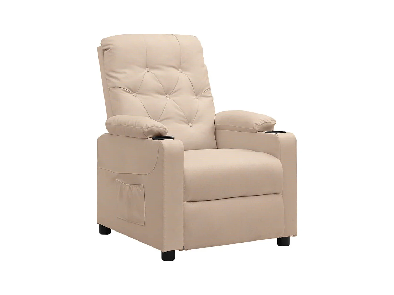 Fauteuil de Salon-Chaise de relax Crème Tissu SHL5444