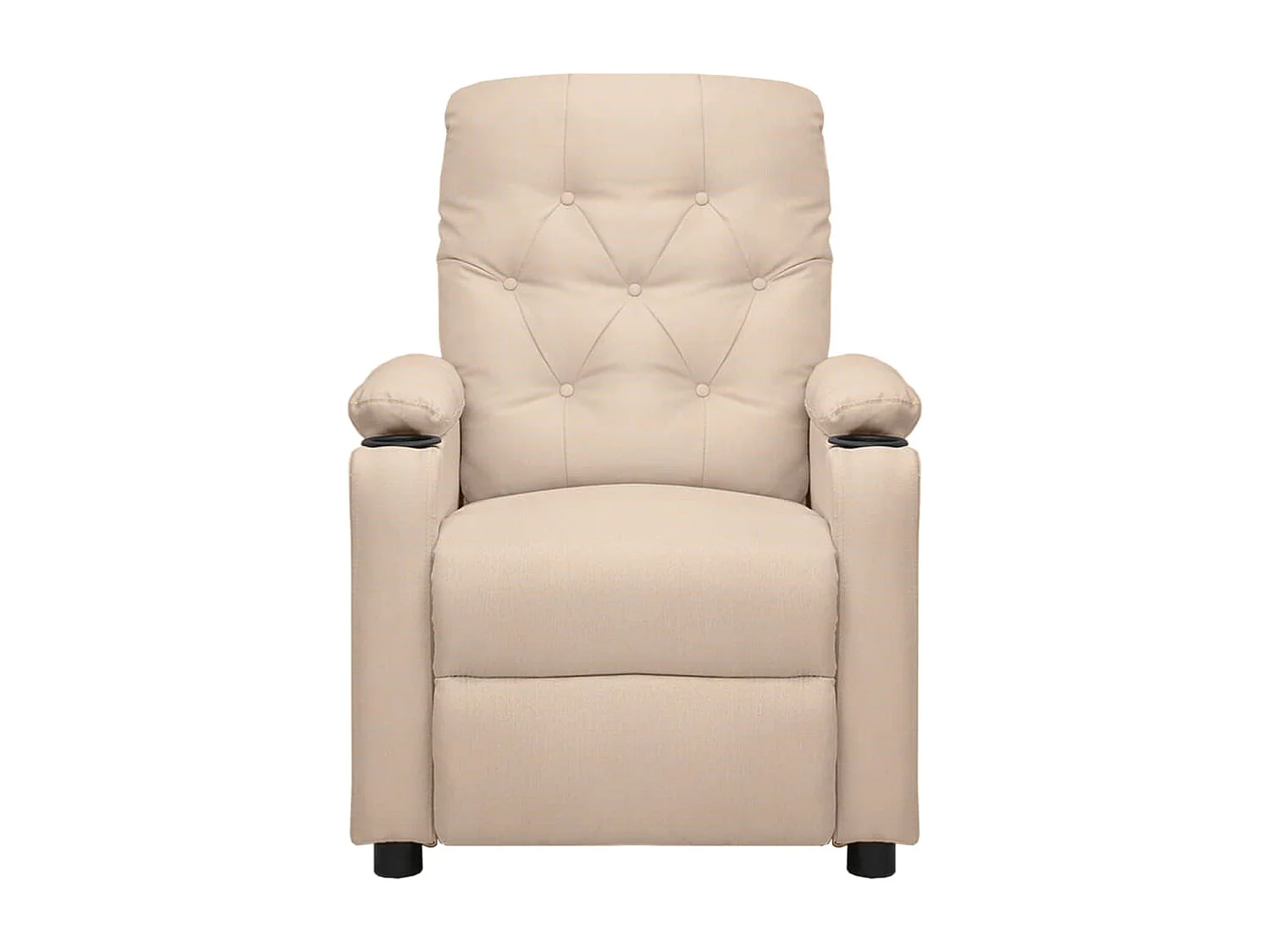 Sta-op-stoel | Relaxstoel stof crèmekleurig