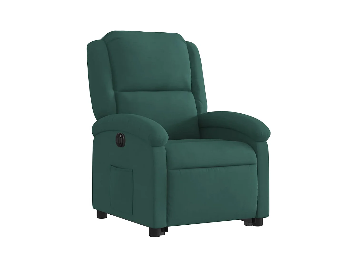 Silla de relax | Sillón eléctrico reclinable elevable de terciopelo verde oscuro SHL9838
