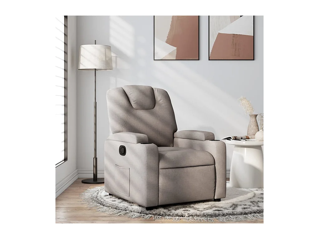 Poltrona Reclinável | Poltrona Confortável Relax tecido cinzento-acastanhado SHL43565