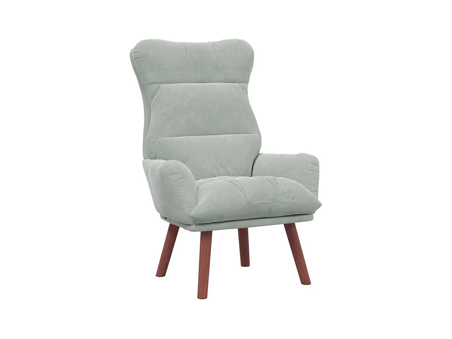 Fauteuil Salon-Chaise de relax Gris clair 69x74x93 cm Velours SHL1795