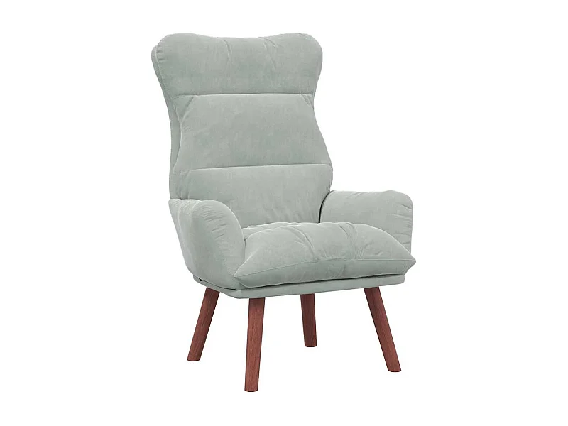 Fauteuil Salon-Chaise de relax Gris clair 69x74x93 cm Velours SHL1795