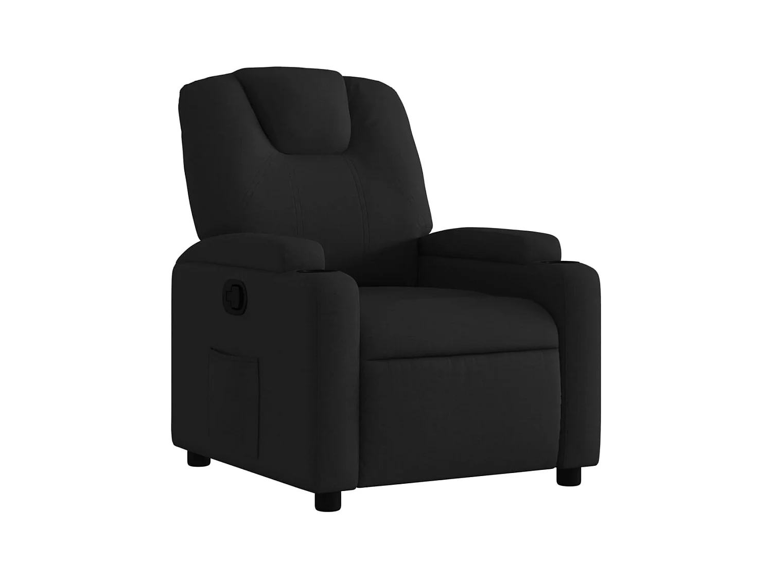 Fauteuil inclinable-Fauteuil salon Noir Tissu SHL5390