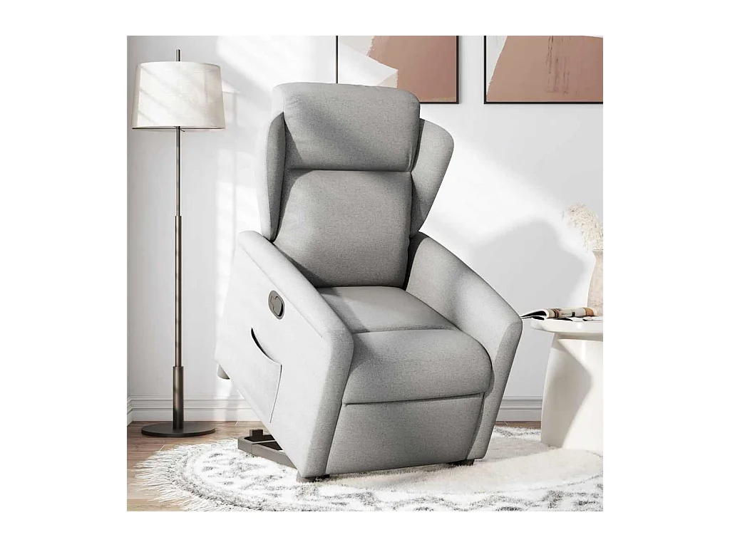 Fauteuil inclinable-Chaise de relax-Fauteuil TV gris nuage tissu SHL3476