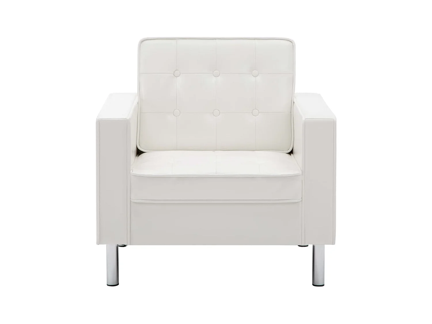 Sillón de salón | Silla Relax blanco 75x70x75 cm piel sintética SHL6046