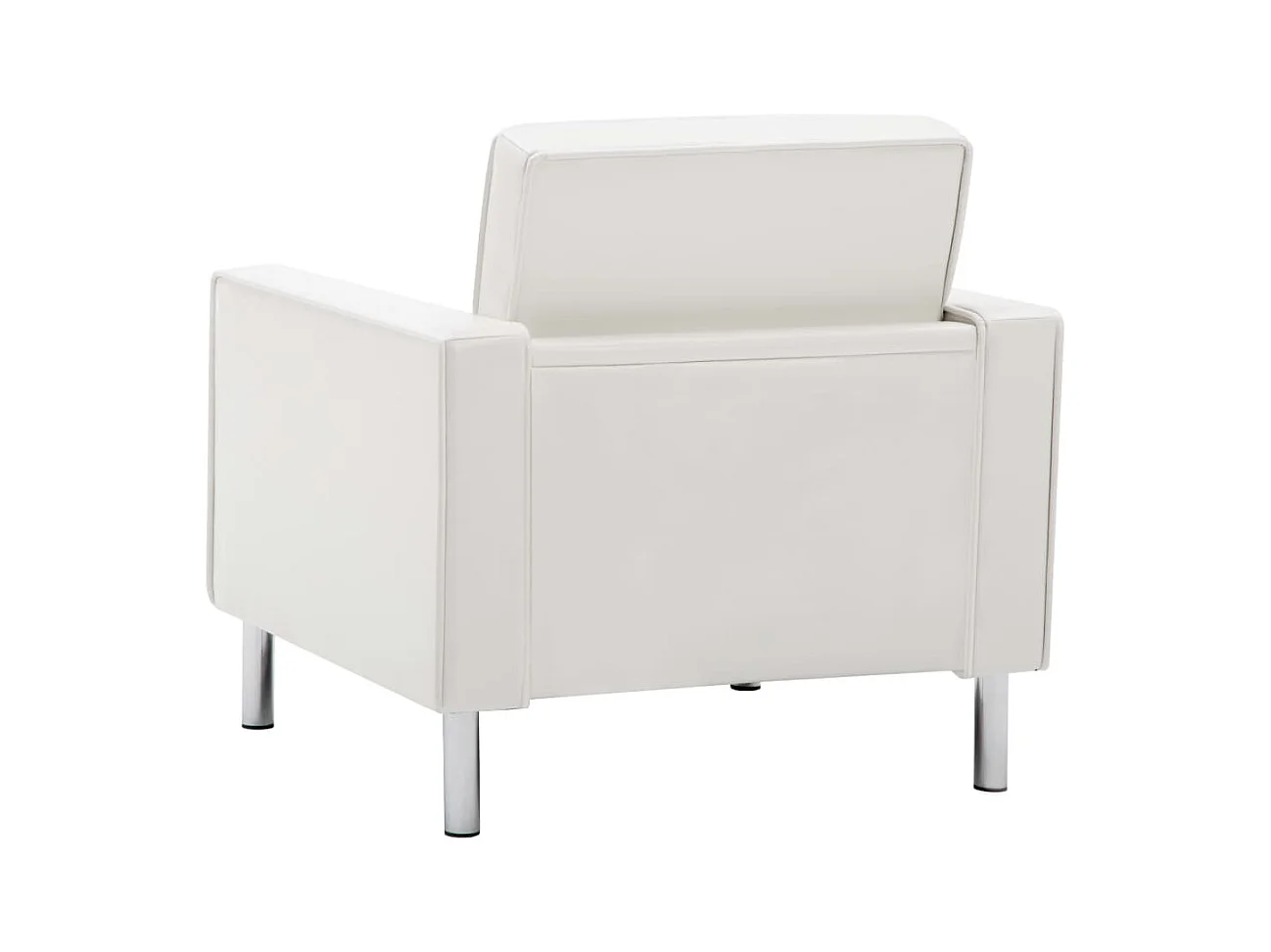 Sillón de salón | Silla Relax blanco 75x70x75 cm piel sintética SHL6046