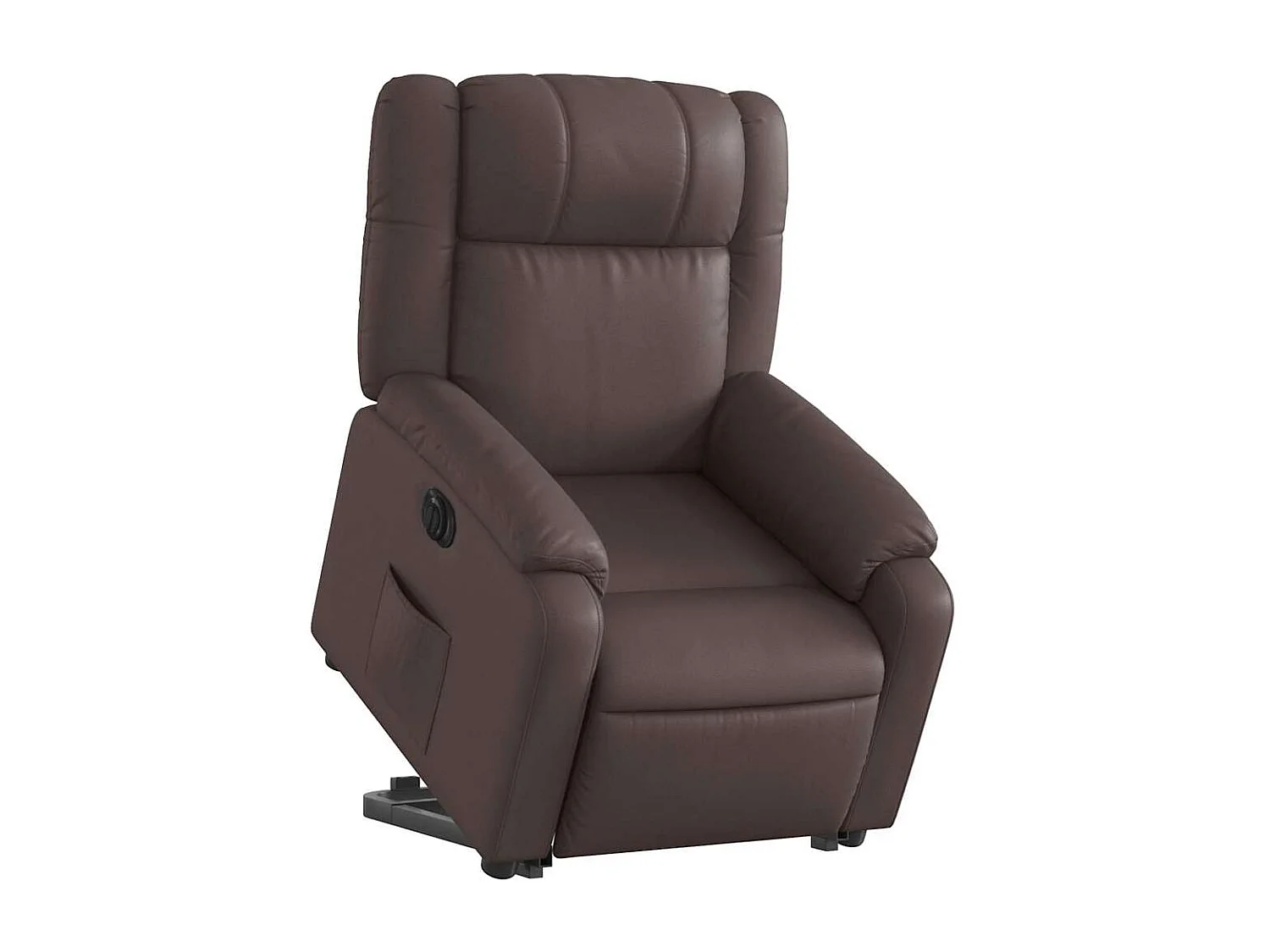 Relaxsessel mit Aufstehhilfe Elektrisch | Lounge Sessel indoor Braun Kunstleder SHL35648