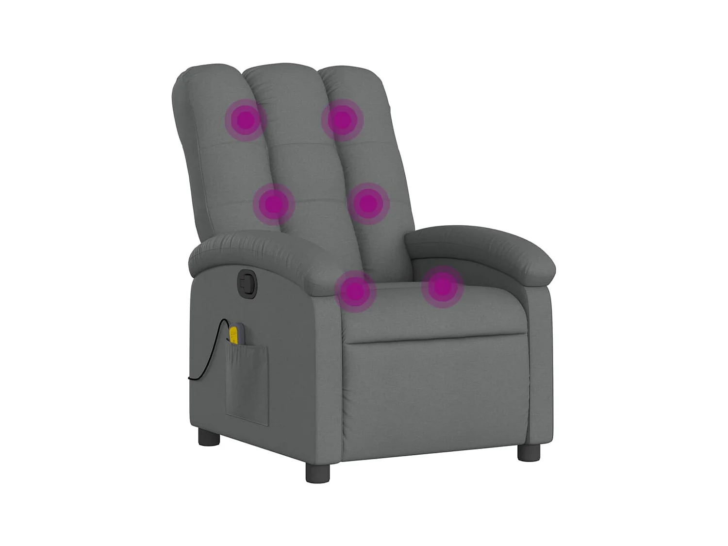 Fauteuil inclinable-Chaise de relax-Fauteuil de Massage gris foncé tissu SHL2072