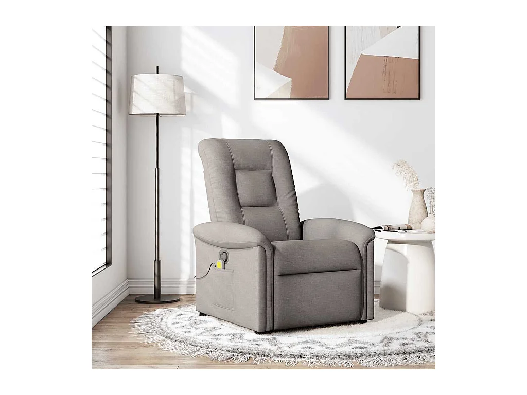 Sillón de salón | Silla | Sillón de masaje reclinable de tela gris taupé SHL4115