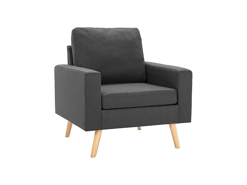Sillón de salón | Silla de relax | Sillón de tela gris oscuro SHL5951