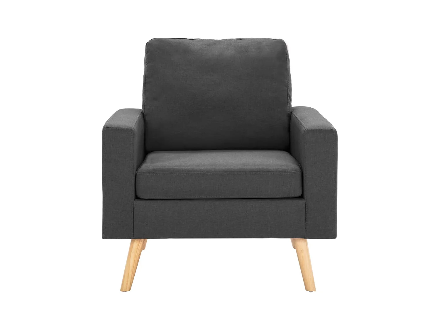 Sillón de salón | Silla de relax | Sillón de tela gris oscuro SHL5951