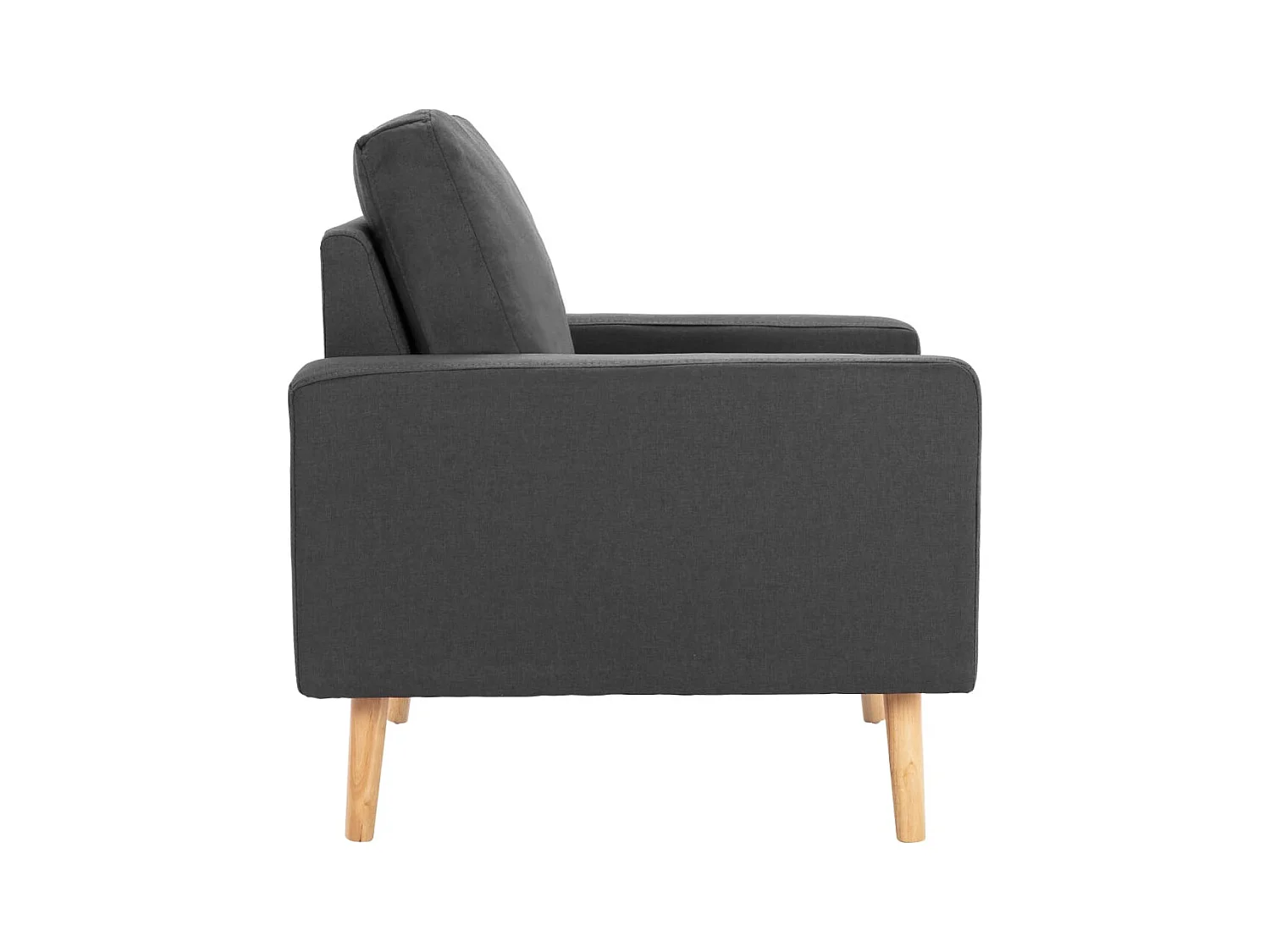 Sillón de salón | Silla de relax | Sillón de tela gris oscuro SHL5951