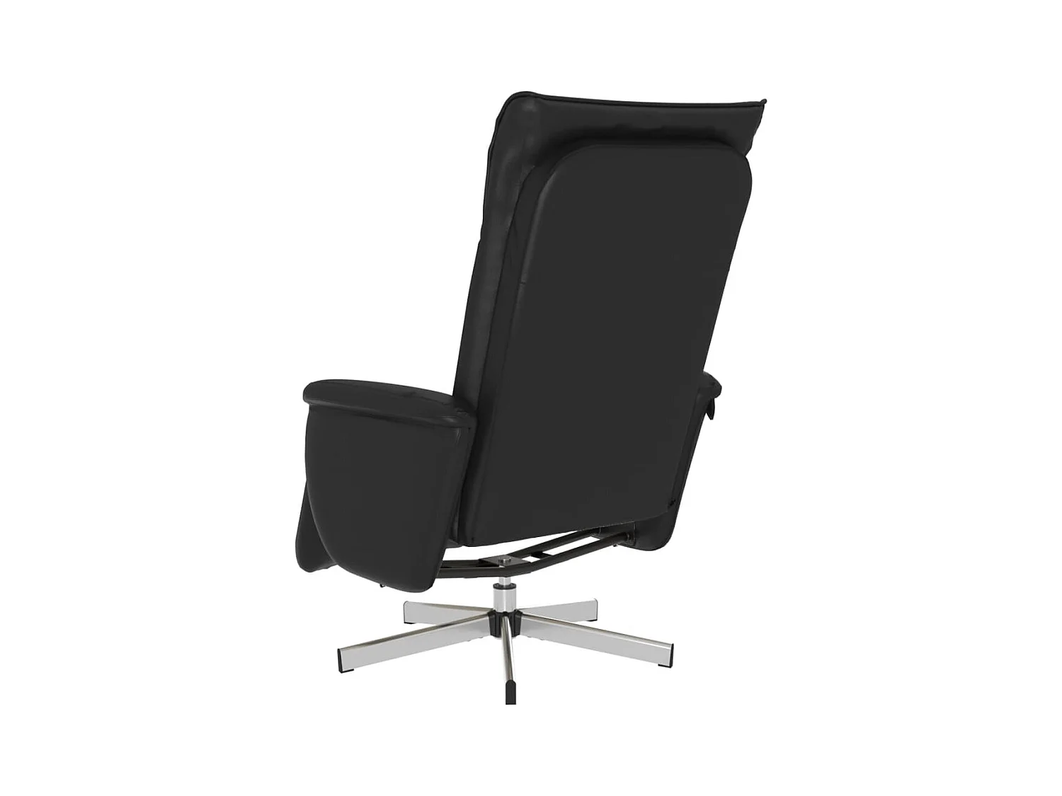 Sillón de relax | Sillón reclinable con reposapiés cuero sintético negro SHL9294