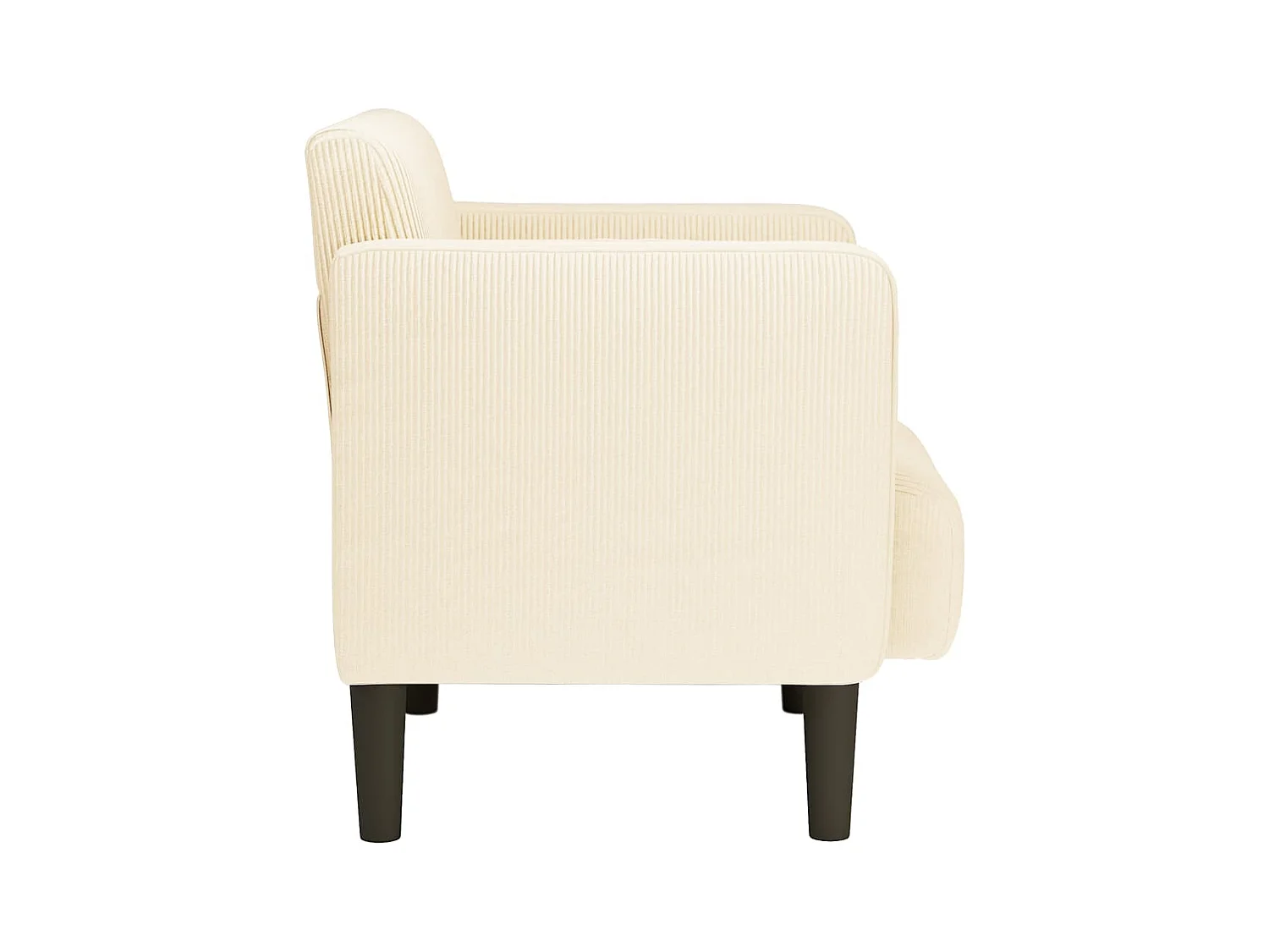 Poltrona | Cadeira Relax com apoio de braços 54 cm tecido corduroy creme SHL306567
