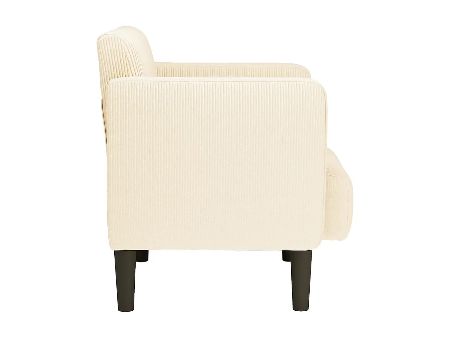 Relaxsessel | Lounge Sessel mit Armlehnen Creme 54 cm Cordstoff SHL3360