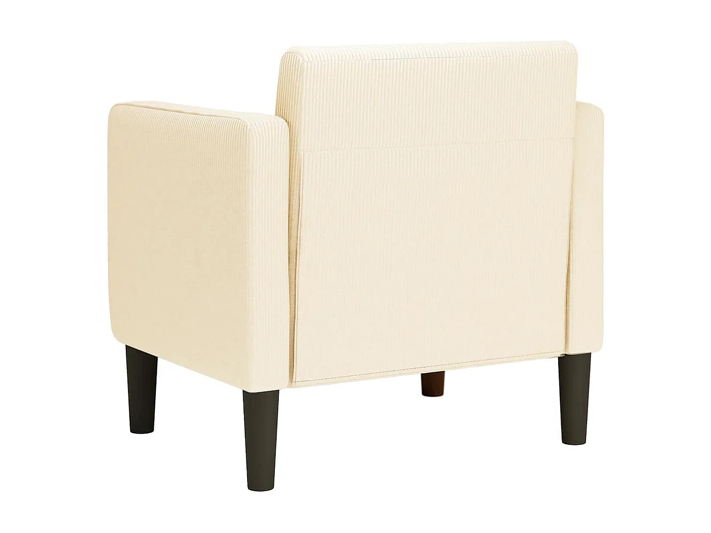 Relaxsessel | Lounge Sessel mit Armlehnen Creme 54 cm Cordstoff SHL3360