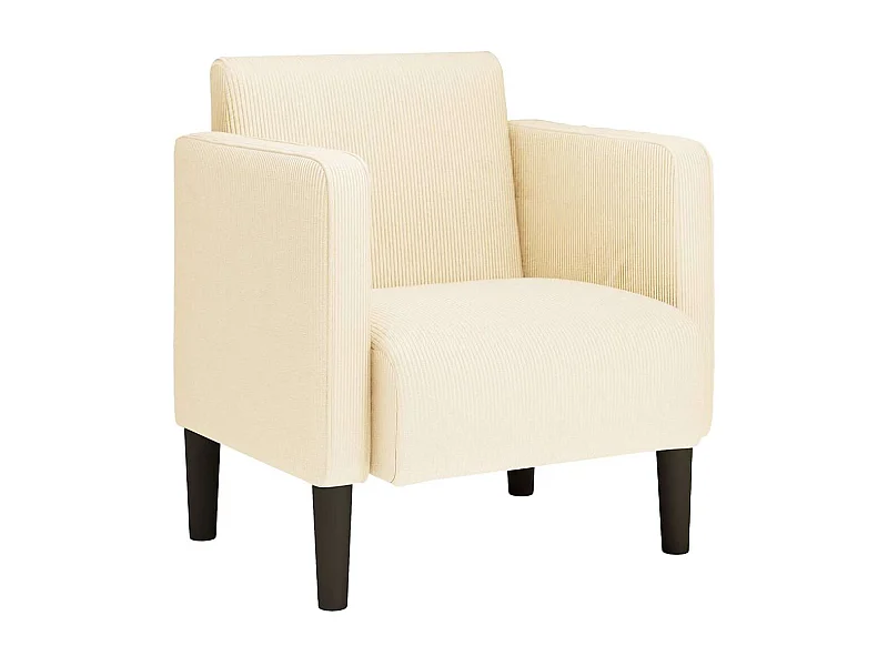 Relaxsessel | Lounge Sessel mit Armlehnen Creme 54 cm Cordstoff SHL3360