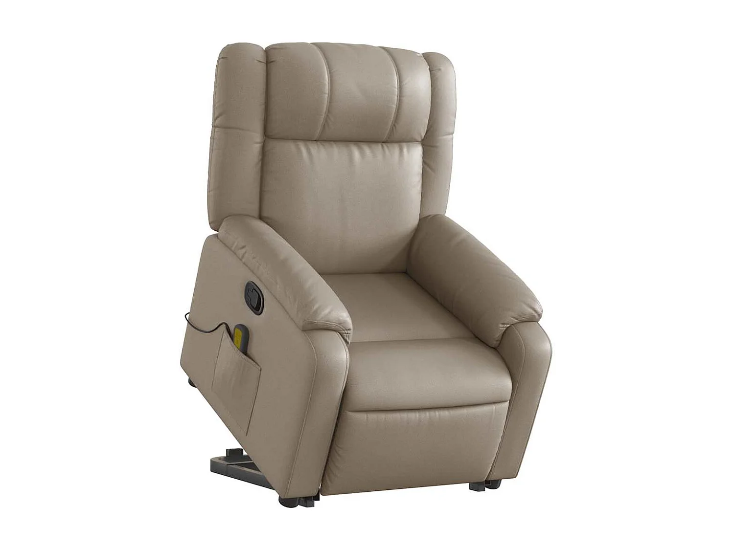 Massagesessel mit Aufstehhilfe Cappuccino-Braun Kunstleder SHL6762