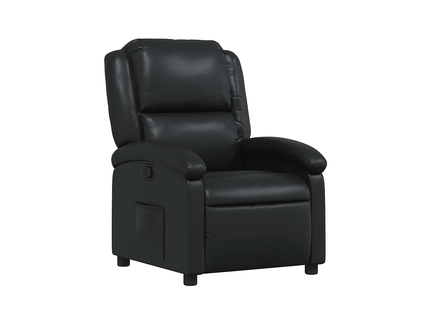 Sillón de relax | Sillón reclinable de piel sintética negra SHL4594