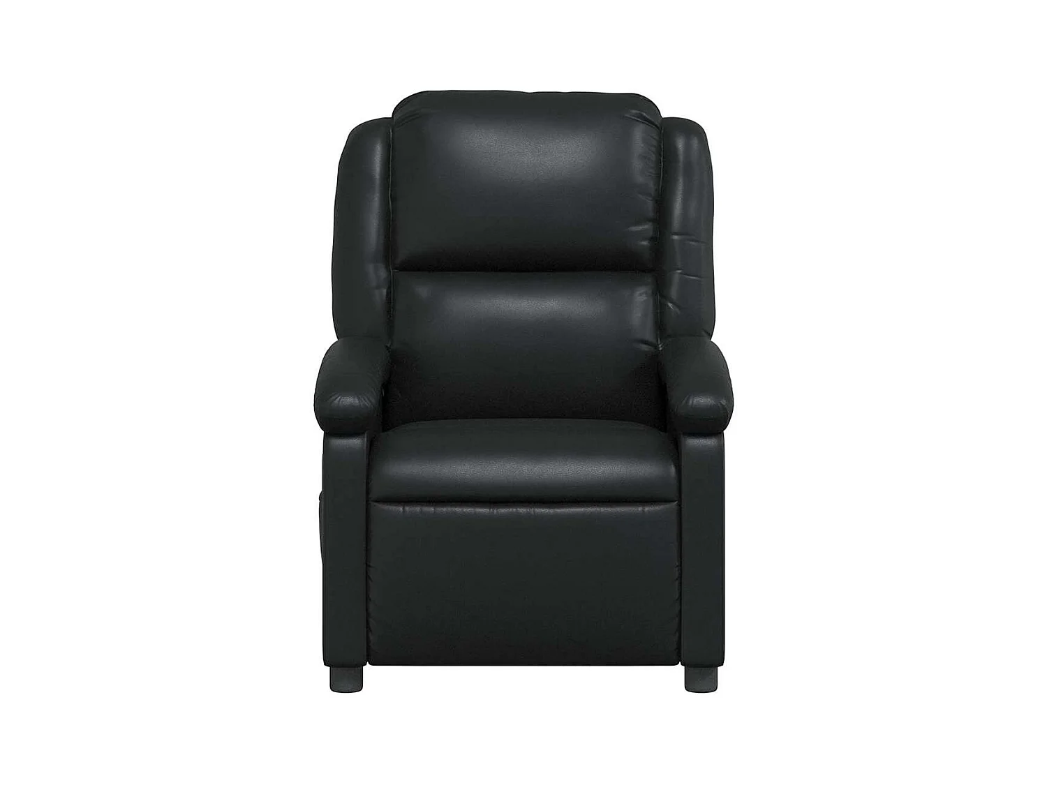 Sillón de relax | Sillón reclinable de piel sintética negra SHL4594