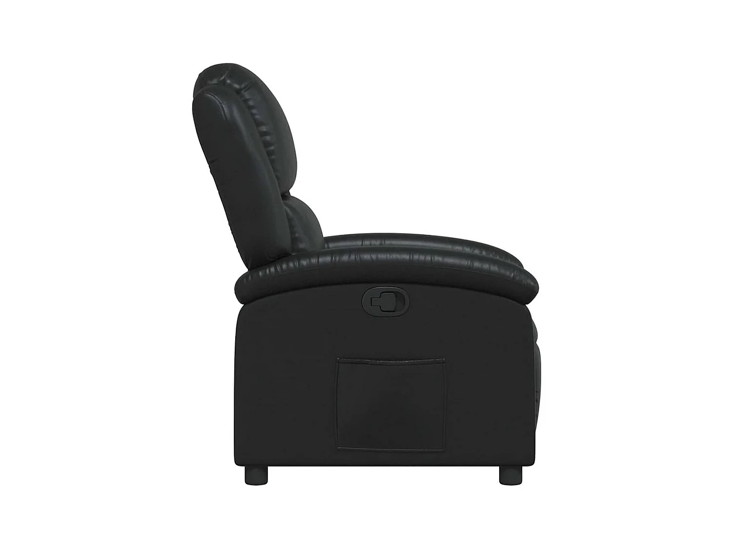 Sillón de relax | Sillón reclinable de piel sintética negra SHL4594