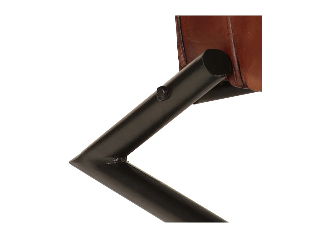 Fauteuil de Salon-Chaise de relax marron cuir véritable SHL1474