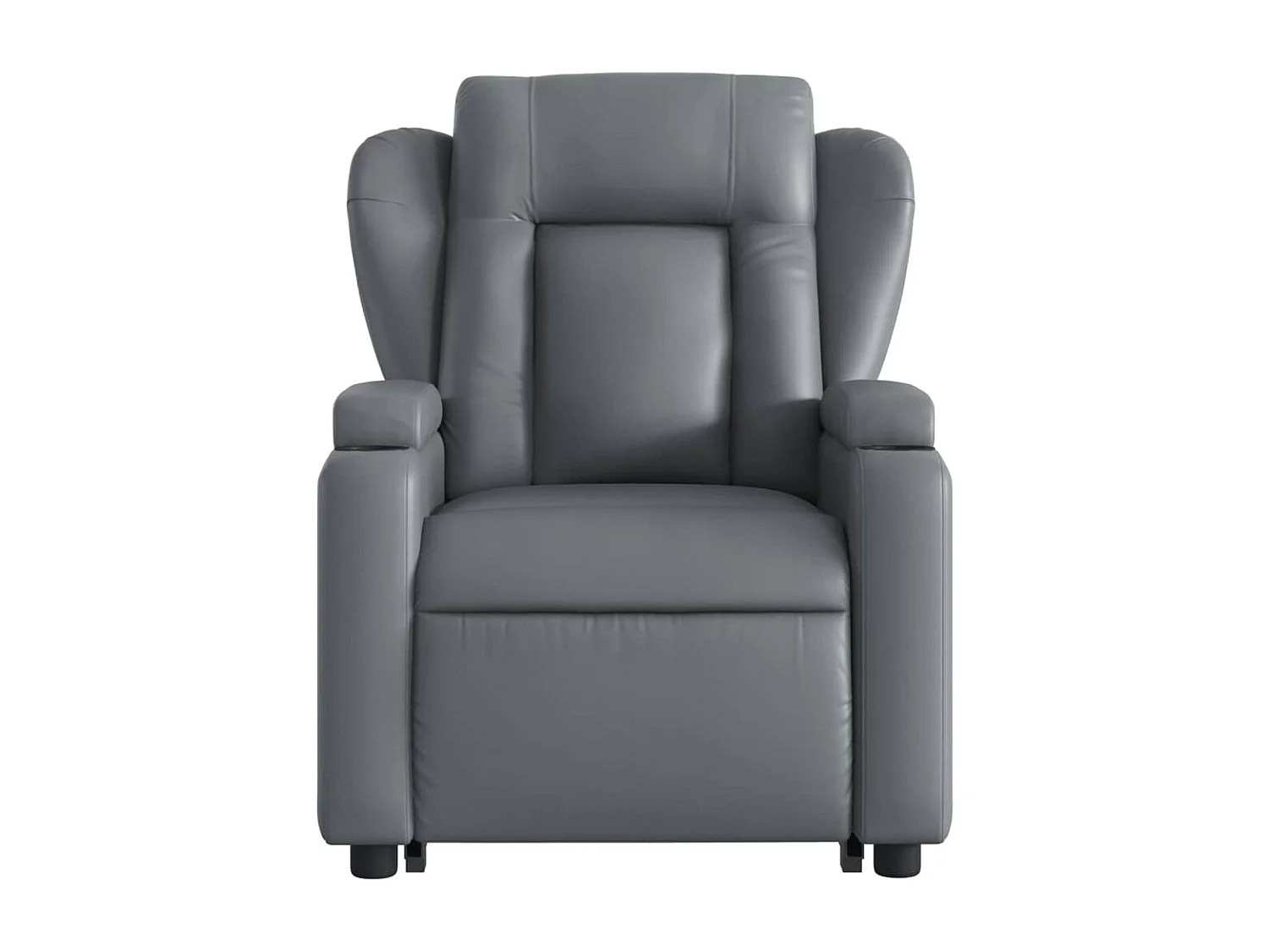 Relaxsessel mit Aufstehhilfe Elektrisch | Lounge Sessel indoor Grau Kunstleder SHL37944