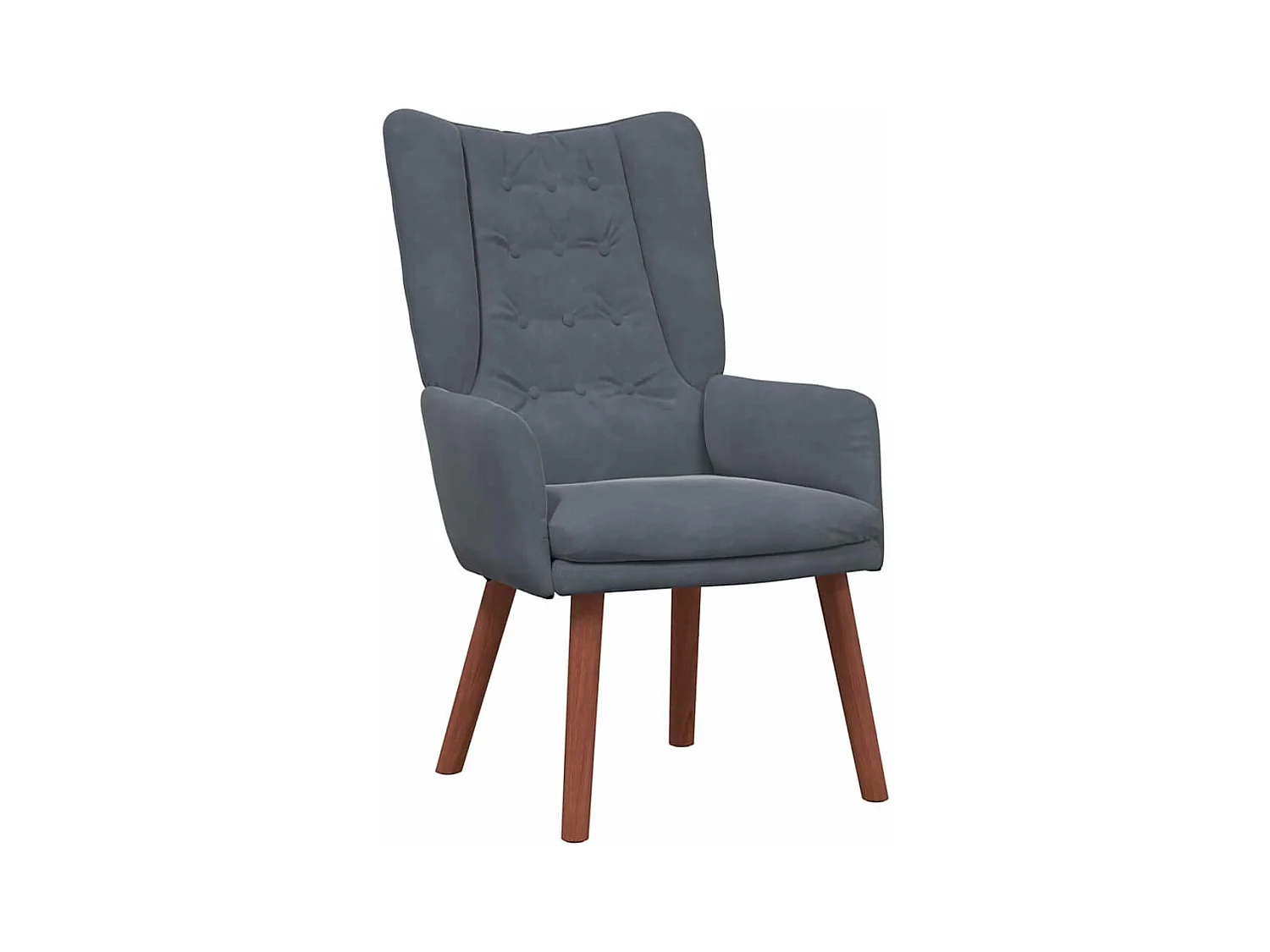 Poltrona | Cadeira de Sala | Cadeira Relaxante Cinzento escuro 63x67x94 cm Veludo SHL993947