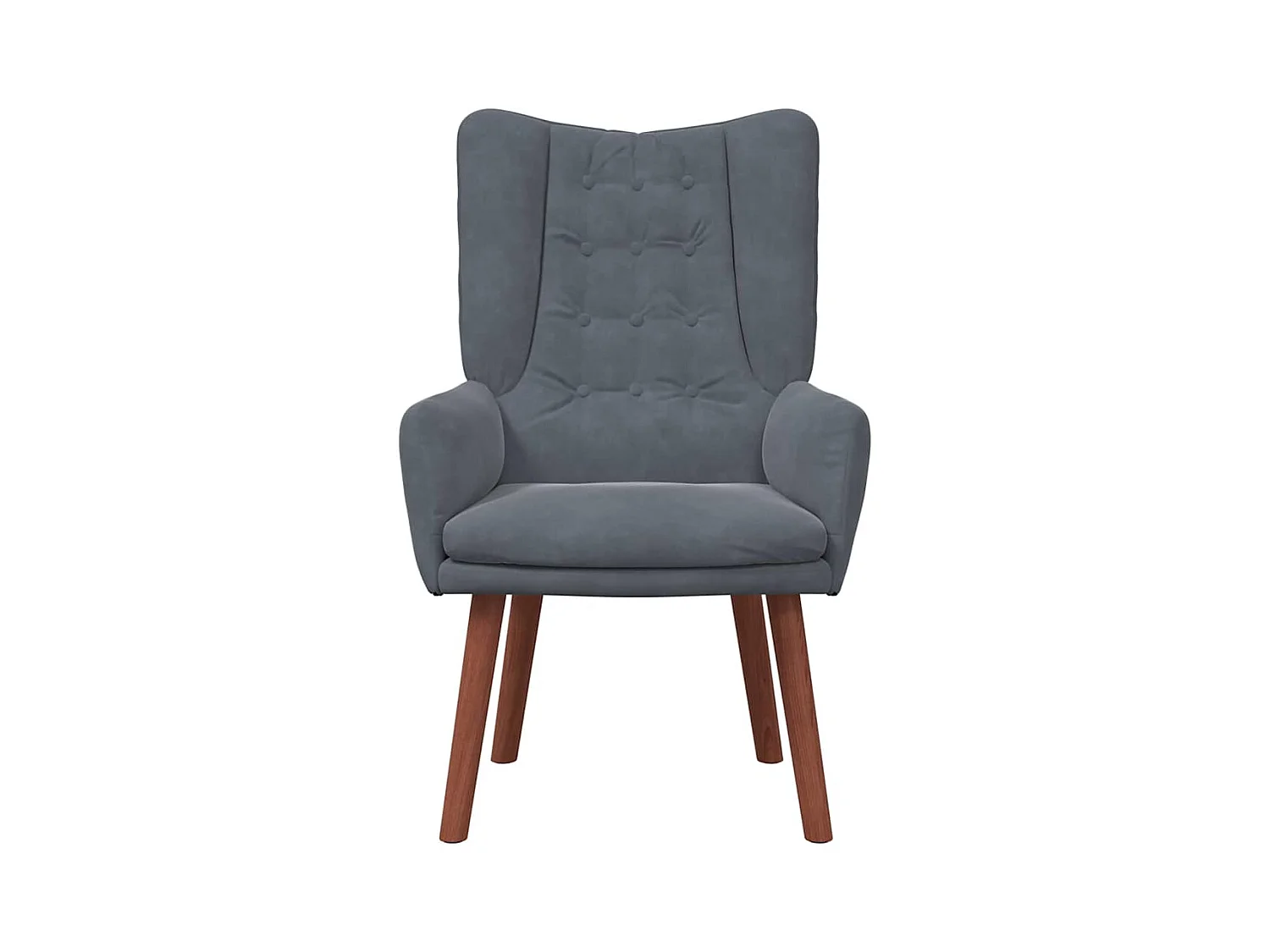 Poltrona | Cadeira de Sala | Cadeira Relaxante Cinzento escuro 63x67x94 cm Veludo SHL993947