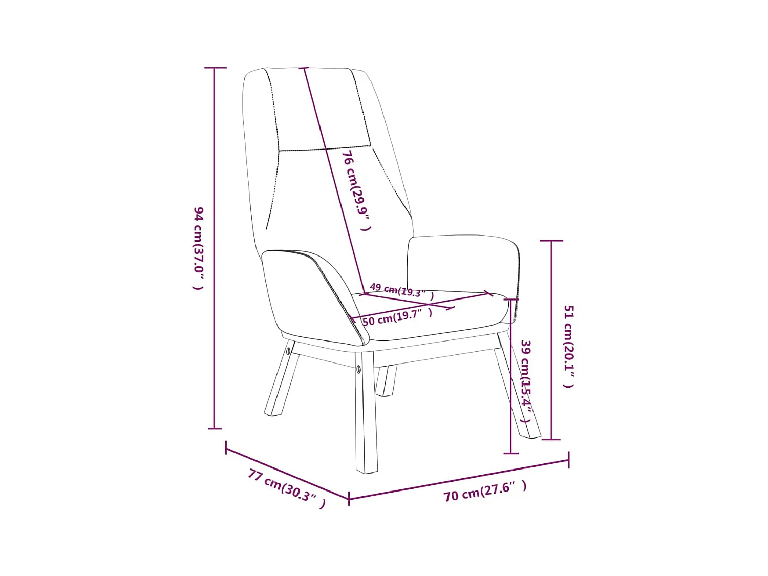 Sillón de relax | Silla de relax de tela color crema SHL4556