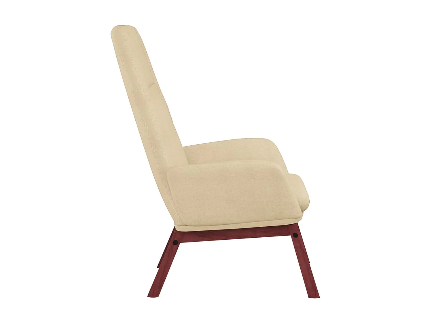 Chaise de relaxation-Fauteuil de Salon Crème Tissu SHL5332