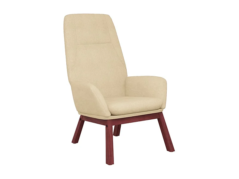 Chaise de relaxation-Fauteuil de Salon Crème Tissu SHL5332