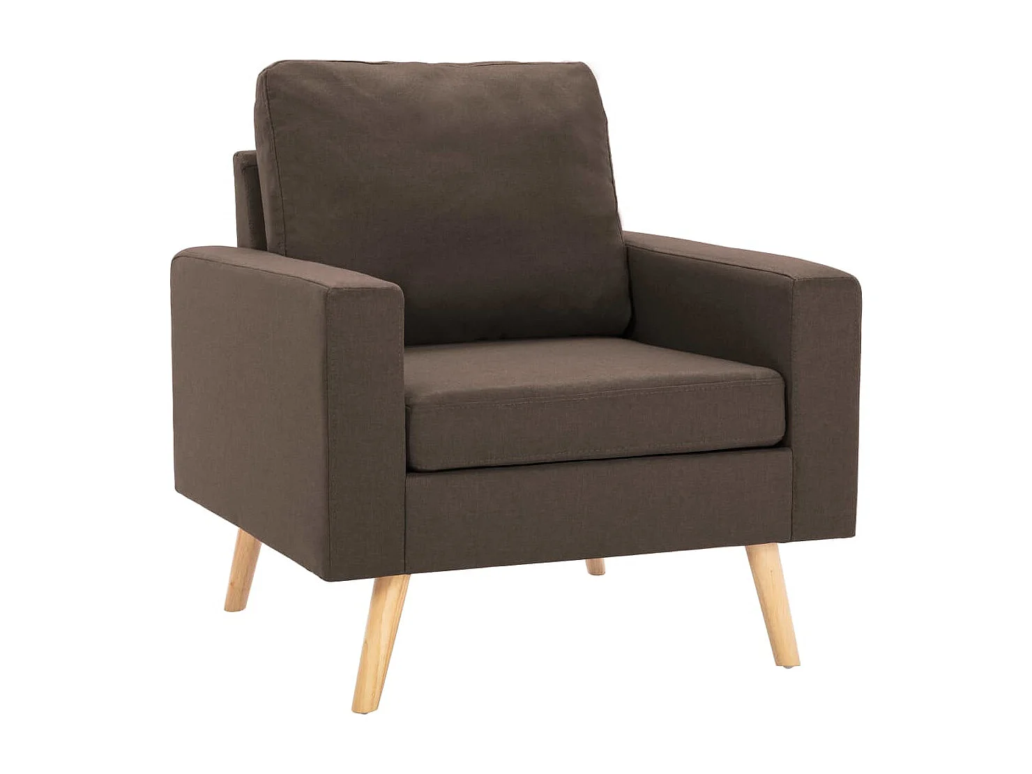 Relaxsessel | Lounge Sessel für Wohnzimmer Braun Stoff SHL76529