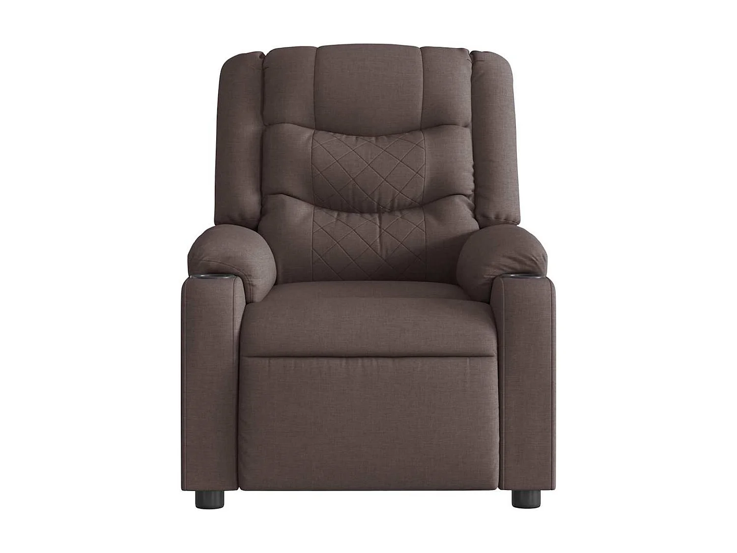 Fauteuil inclinable électrique-Fauteuil de massage de Salon Marron foncé Tissu SHL3278