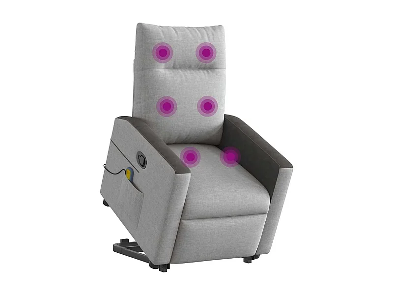 Sillón de salón | Silla | Sillón de masaje reclinable de pie de tela gris nube SHL7192