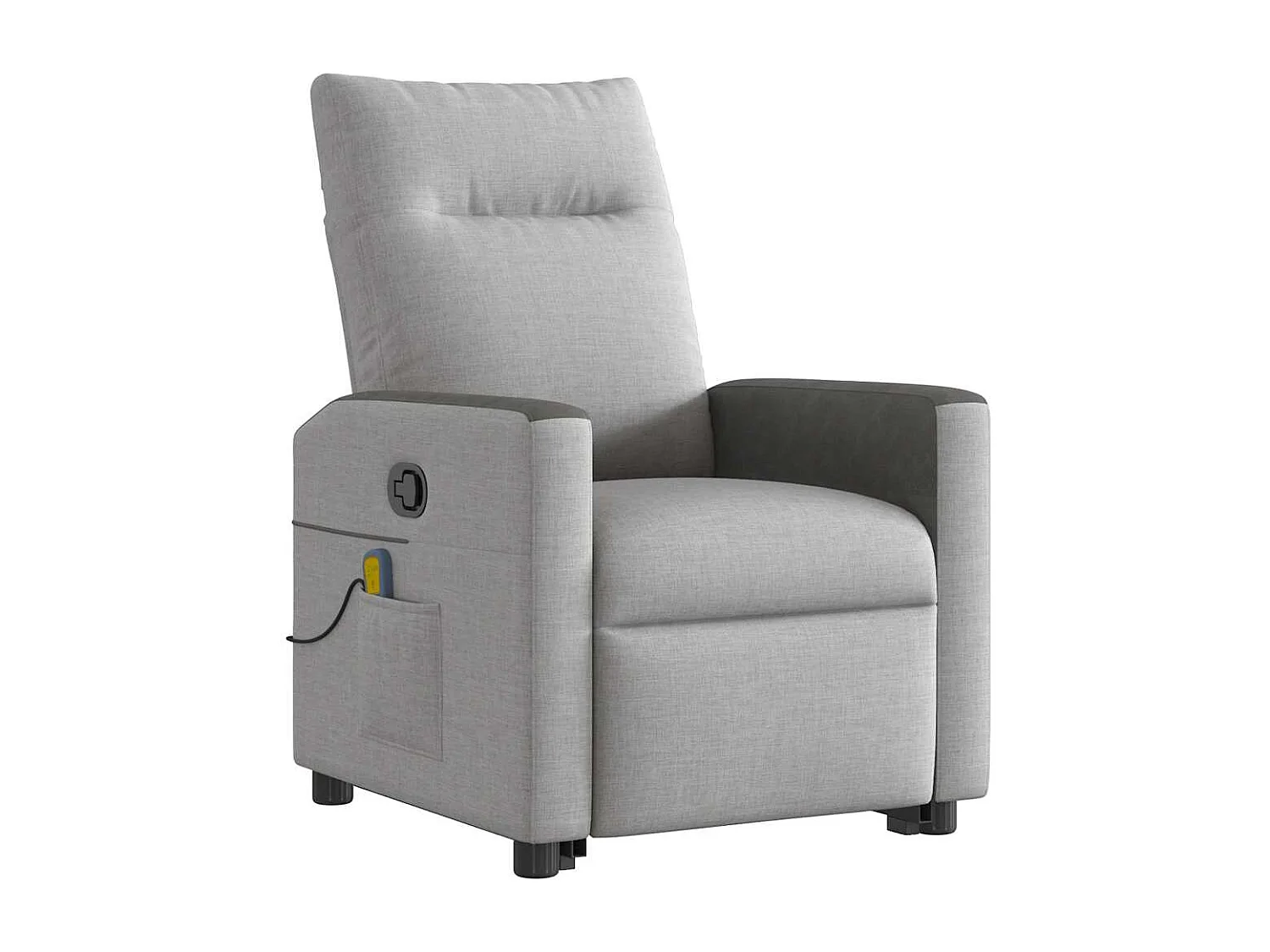 Fauteuil inclinable-Chaise de relax-Fauteuil de Massage gris nuage tissu SHL4893