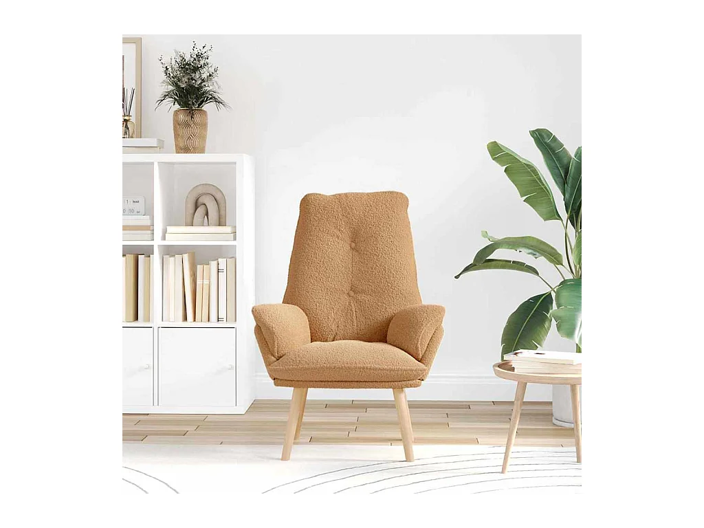 Sillón de relax | Silla Relax | Sillón de salón Beige 69x74x93 cm tela SHL2721