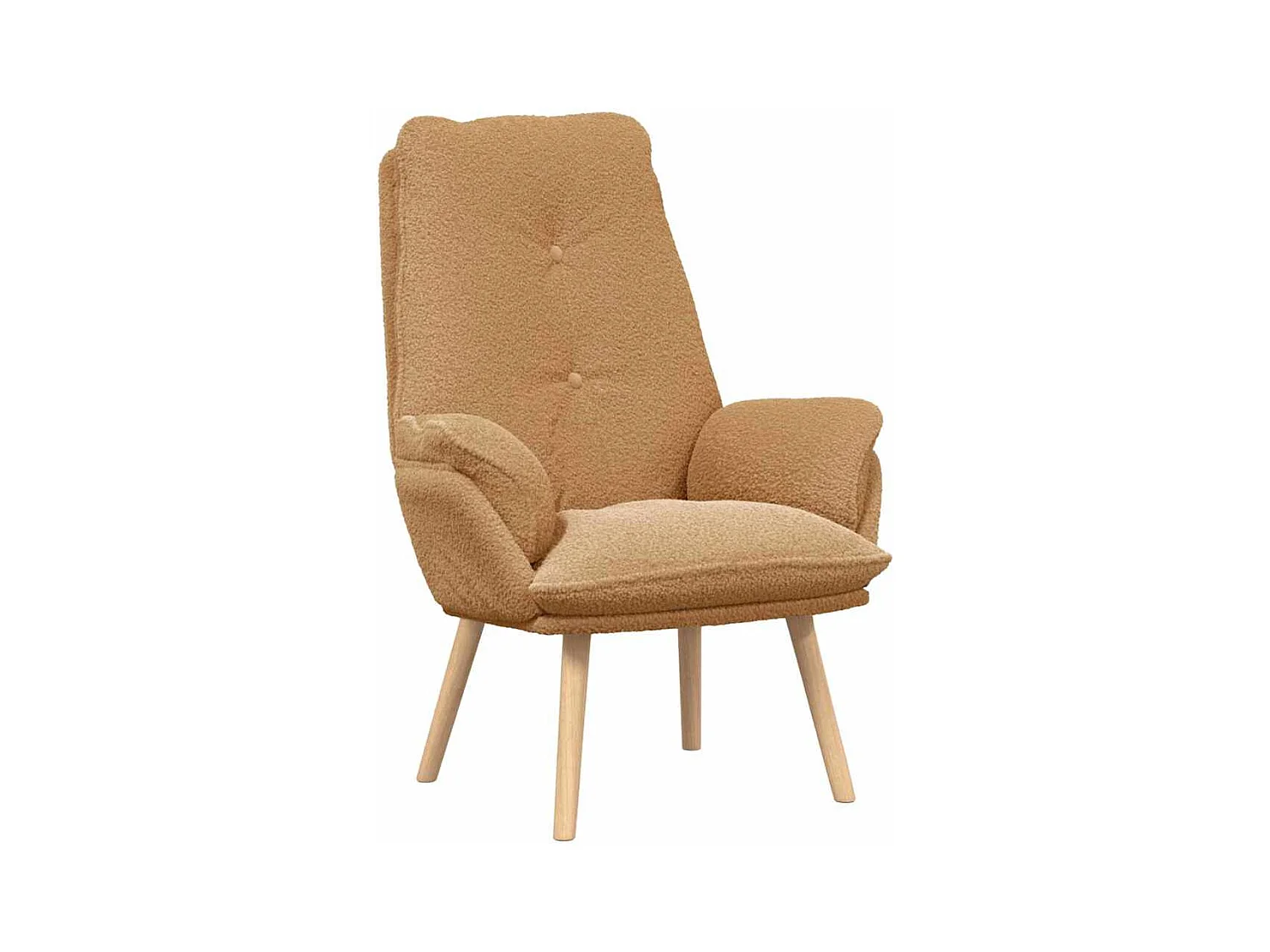 Fauteuil Salon-Chaise de relax Beige 69x74x93 cm tissu SHL1918