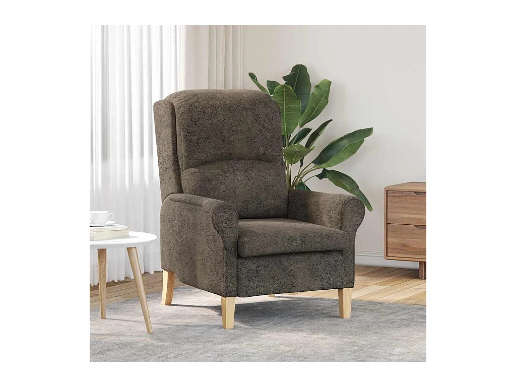 Sillón de salón | Silla de relax | Sillón Gris oscuro 76x94x102 cm Cuero sintético SHL6915