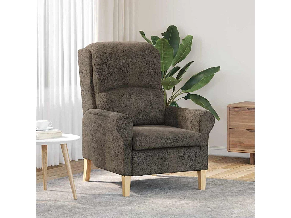Fauteuil de Salon-Chaise de relax Gris foncé 76x94x102 cm Faux cuir SHL1070