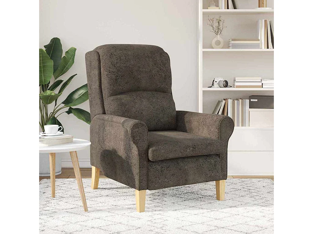 Fauteuil de Salon-Chaise de relax Gris foncé 76x94x102 cm Faux cuir SHL1070