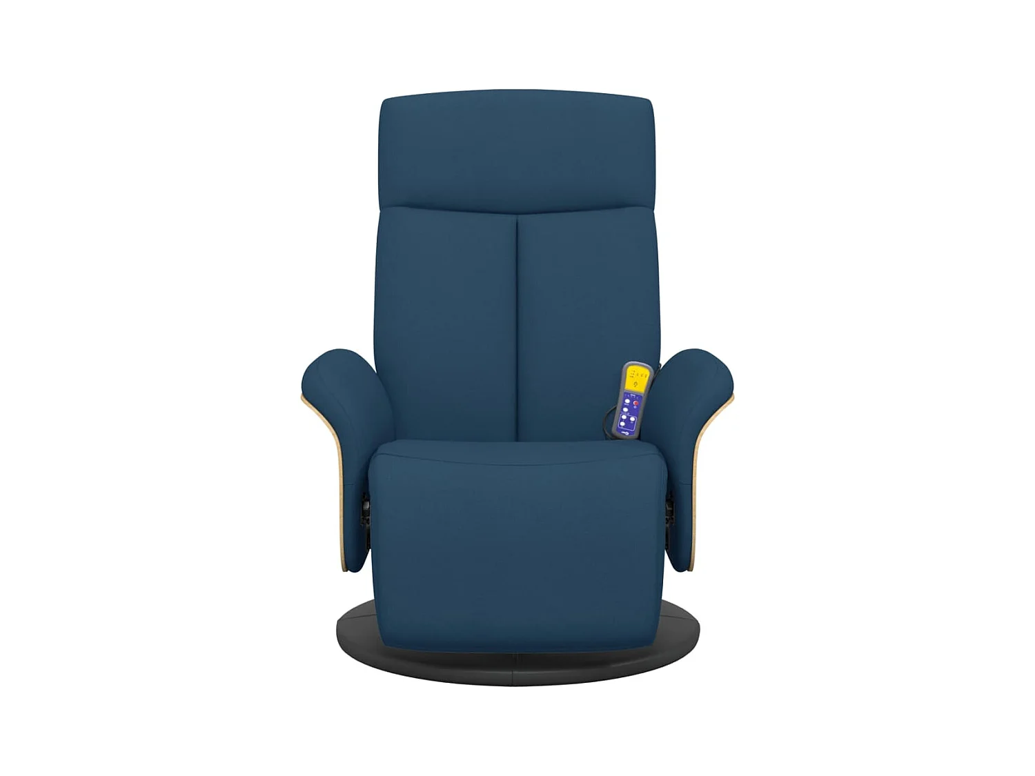 Cadeira de massagens reclinável com apoio de pés tecido azul SHL133947